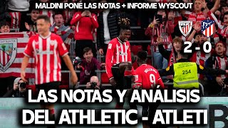 EL ATHLETIC CLUB DESTROZA AL ATLETICO NOTAS UNO POR UNO Y ANÁLISIS LO DE NICO WILLIAMS Y MUCHO MÁS [upl. by Pietra]