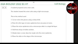 AQA GCSE Biology 2022  Paper 1 Q3 Higher Tier Past paper Questions walk through on Cell Biology [upl. by Siramay451]