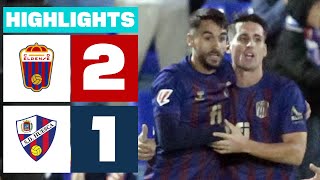 CD ELDENSE 2  1 SD HUESCA I RESUMEN LALIGA HYPERMOTION [upl. by Adest]