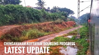 ChingavanamKottayam Doubling progressOctober 2020 Onboard 02624 TrivandrumChennai Special [upl. by Atteuqahc]