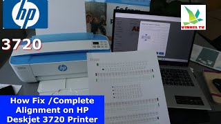 How Fix  Complete Alignment on HP Deskjet 3720 3755 Printer [upl. by Annoit]