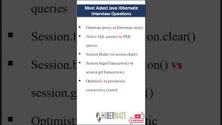 Common Java Hibernate Interview Questions [upl. by Secilu]