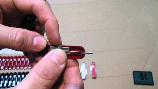 victorinox minichamp 58mm sak cellidor and alox amp scale change [upl. by Ahsieyn]