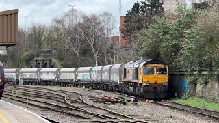 GBRf EMD GM Class 66 66722 ‘Edward Watkin’ 6Z83 Tinsley Yard to Bardon Hill at Leicester 20032024 [upl. by Terchie]