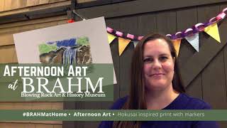 Hokusai inspired printmaking art lesson Afternoon Art with Ms Jennifer at BRAHM [upl. by Neila]