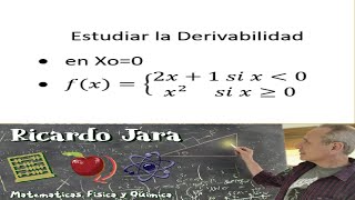 Derivabilidad de una Función por Tramos [upl. by Salena568]