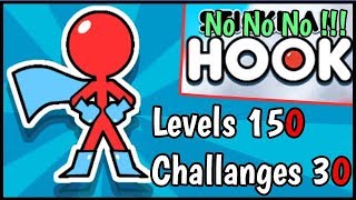 Stickman Hook All Levels And Challanges Mobilel Game Walkthrough [upl. by Nelram]