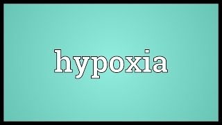 Hypoxia Meaning [upl. by Enylorac812]