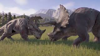 Triceratops VS Sinoceratops  Jurassic World Evolution 2 [upl. by Nelson]