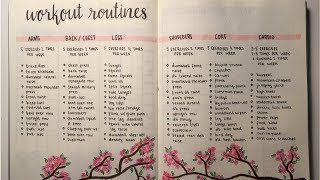 NEW Bullet Journal SetUp  Part 2  Ideas for Fitness and health  PLAN WITH ME [upl. by Hagen]