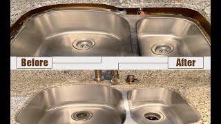 How To Fix Fallen Undermount Sink Under Granite Countertop DIY 2022 [upl. by Nameloc]