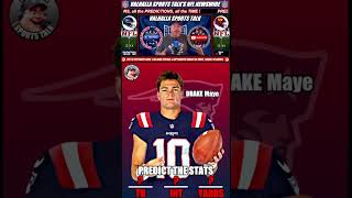 Drake Maye Patriots QB 🚨 Predict the STATS  🏈 NFL Short by Valhalla Sports Talk [upl. by Arraek312]