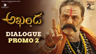 Akhanda  Dialogue Promo 2  Nandamuri Balakrishna  Boyapati Srinu  Thaman S  Dec 2nd [upl. by Niatsirk225]