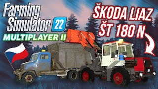 ČESKOSLOVENSKÝ TRAKTOR ŠKODA LIAZ ŠT 180 N  Farming Simulator 22 Multiplayer S02 21 [upl. by Armanda]