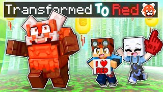 Transforming into RED in Minecraft [upl. by Angelico47]