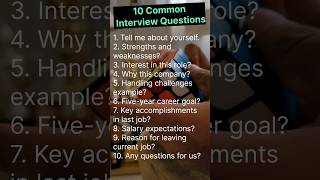 Top 10 Common Interview Questions  Freshers amp Experienced [upl. by Allisurd828]