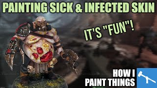 Painting Sick Infected Bloated Skin  Oh Boy How I Paint Things [upl. by Nnyladnarb]