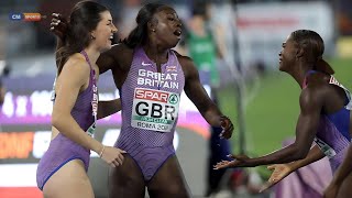 Great Britain Wins Womens 4x100m Relay Final  ROMA 2024 Athletics [upl. by Okomot408]