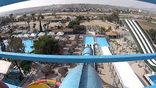 Blue Kamika Water Slide at Albercas El Vergel [upl. by Zonnya845]