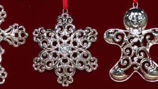 Lenox Set of 8 Silver Plated Ornaments with Gift Boxes on QVC [upl. by Gagne]