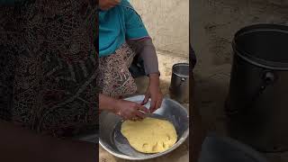 Corn Bread Makai ki Roti Preparation With Butter and Saag in the Village  Village Routine Life [upl. by Nerrol]