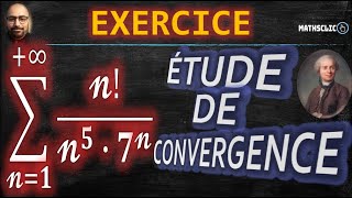 🔴SÉRIES NUMÉRIQUES  CONVERGENCE DE SÉRIES À TERMES POSITIVES  ∑𝓷𝓷𝟓∙𝟕𝓷   RÈGLE DE DALEMBERT [upl. by Hilde]