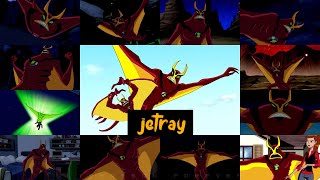 All jetray transformations in all Ben 10 series [upl. by Iggep]