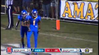 Bishop Amat 1 Tyler Vaughns incredible diving catch in the endzone 35 yard TD catch [upl. by Aidil]