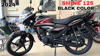 2024 Honda Shine 125 Black Color Detail Review [upl. by Akimas]