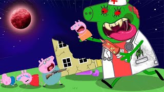 Zombie Apocalypse Doctor Zombie attacks Peppa Pigs school  Peppa Pig Funny Animation [upl. by Ahab]