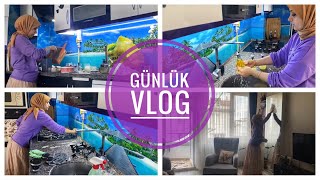 GUNLUK VLOG  DETAYLI MUTFAK ve SALON TEMIZLIGI âœ… [upl. by Ydroj]