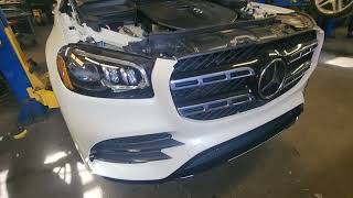 MERCEDES GLS 580 AMG 63 X167 4MATIC ENGINE MOTOR AIR FILTER ELEMENT HOW TO SERVICE CHANGE REPLACE [upl. by Edaj]