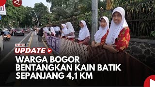 Hari Batik Warga Bogor Pecahkan Rekor Bentangkan Kain Batik Sepanjang 41 Kilometer [upl. by Berton]