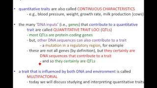 Lecture 17  Quantitative Genetics [upl. by Semele]