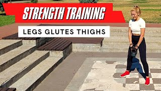 🔥20 MIN KETTLEBELL WORKOUT for LEGS GLUTES amp THIGHS🔥ONE WEIGHT WORKOUT🔥ALL STANDING🔥LOW IMPACT🔥 [upl. by Erapsag]