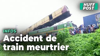 Collision de trains meurtrières en Inde [upl. by Reltuc]