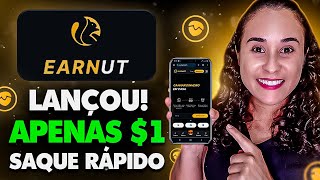 Encontrei NOVO SITE Para GANHAR EM DÓLAR Pelo Celular Earnut  Dinheiro Online [upl. by Enitsirhc52]