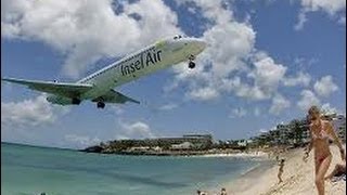 Amazing Willemstad MD80 Cockpit Video Approach amp Landing Curacao HD1080p [upl. by Paradies]