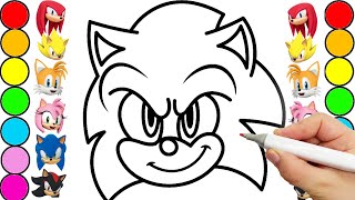 Sonic Coloring Pages Sonic Team Sonic The Hedgehog Teils  Amy Rose Knuckles draw [upl. by Doretta]