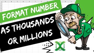 Excel  How to format number as thousands or millions  Excel Tips 111 [upl. by Nalor]