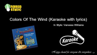 Vanessa Williams  Colors Of The Wind Original Karaoke [upl. by Dedra]