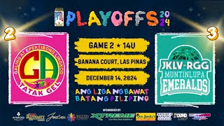 Junior MPBL Season 2 Playoffs  Muntinlupa JKLV RGG Emeralds VS Biñan Tatak Gel  14U [upl. by Lleryt]