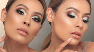 SEAFOAM GREEN CUT CREASE  DESI PERKINS [upl. by Llednahc]