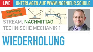 Wiederholung – Vorlesung und Übung – Technische Mechanik 1 – Stereostatik [upl. by Nyleaj]