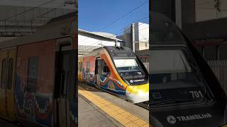 Queensland Rail NGR 700 Series  Departing South Brisbane Station Cleveland Line shorts [upl. by Dnomal]