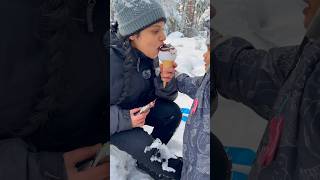 മഞ്ഞുകൊണ്ടൊരു IceCream🍨 ഉണ്ടാക്കിയാലോ  Winter Hack❄️😋yt shorts shortsfeed akvlogsfinland [upl. by Adnylam]