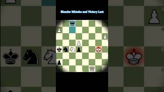 Winning Game Lost to Opponent’s Fork and Blunder chess chessfork chessblunder [upl. by Etnud]