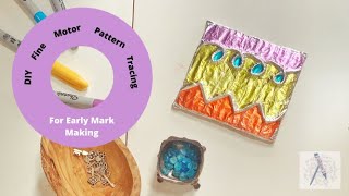 DIY Fine Motor Pattern Tracing board for Early Mark Making [upl. by Ahsinroc]