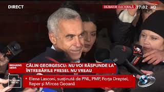 Călin Georgescu criză de nervi A refuzat să ia întrebări de la presă [upl. by Atsillak297]