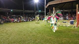 Mens Fancy Bustle  Ponemah Labor Day Powwow 2018 [upl. by Anaic]